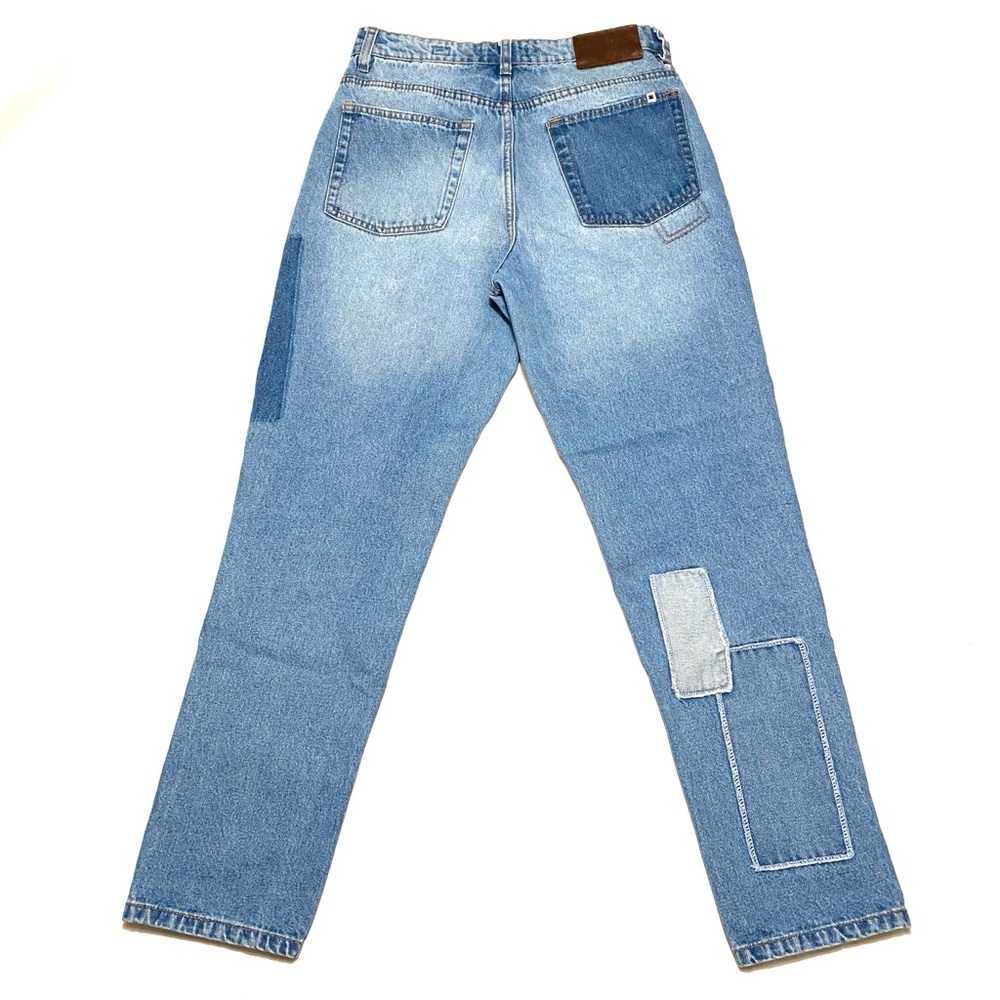 Lucky Brand High Rise Mom Patchwork Jeans Women’s Size 4/27" Blue Boho Festival - Picture 5 of 15